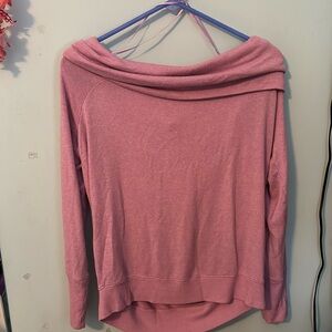 Long sleeve off the shoulder sweater